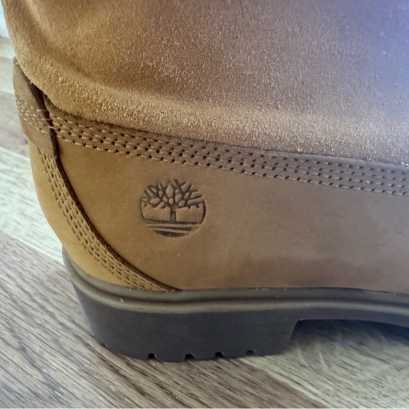 Timberland Jayne W Fleece Lined Fold Down  Boot 8.5 Wheat Nubuck New in Box - Picture 6 of 9